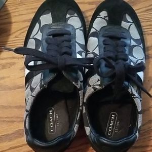 Coach leather tennis shoes